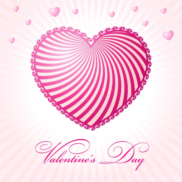 Resumen glamour corazón día de San Valentín rosa — Vector de stock