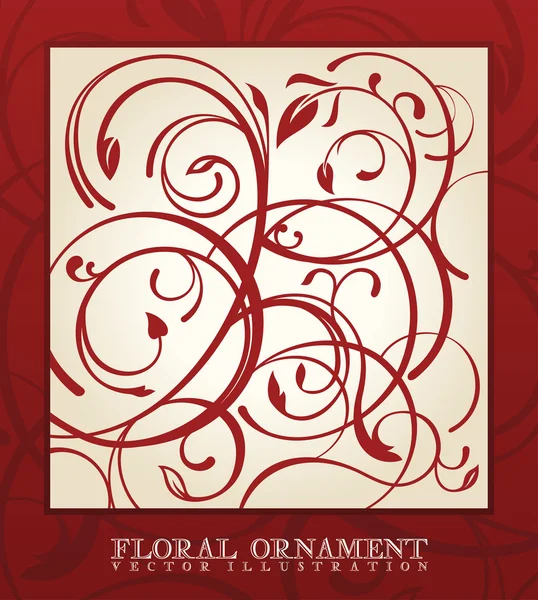 Floral abstracto ornamento curvas líneas — Archivo Imágenes Vectoriales