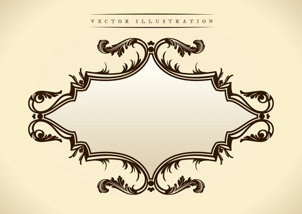 Vector Patroon Barokke Stijl Vintage Frame — Stockvector