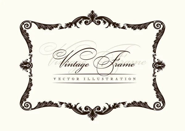 Vector vintage frame decor ornament — Stock Vector