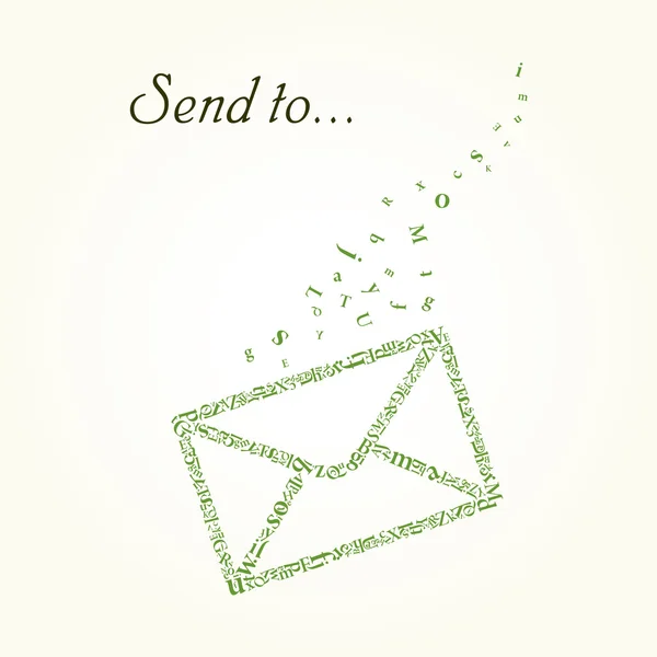 Envoi d'enveloppe vectorielle lettre — Image vectorielle