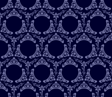 Seamless wallpaper background vintage blue black clipart