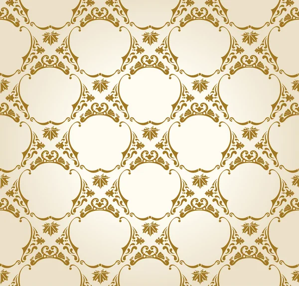 Seamless wallpaper background vintage gold — Stock Vector
