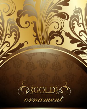 Decorative golden background clipart