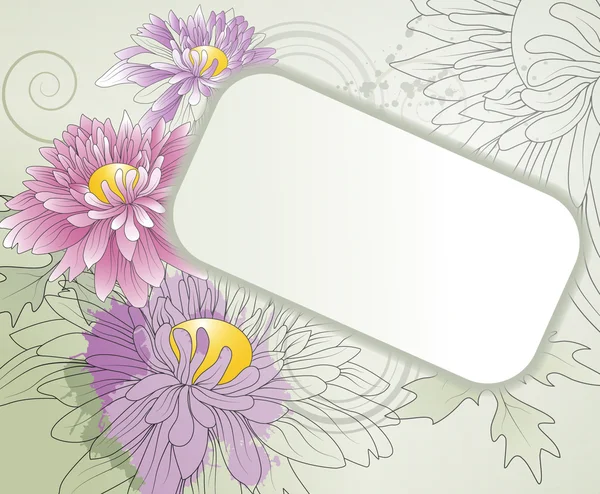 Fond floral avec chrysanthèmes — Image vectorielle