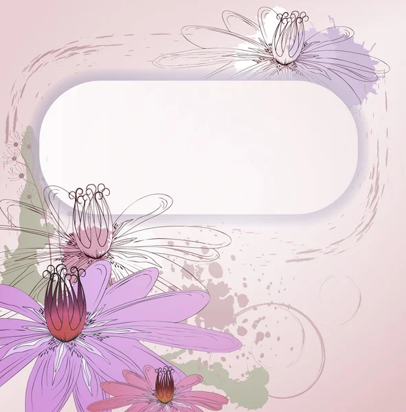 Floral achtergrond met lotos — Stockvector