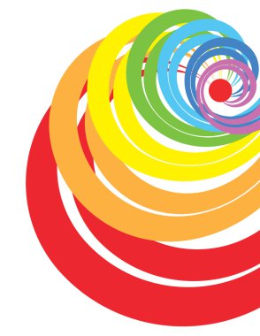 Rainbow spiral clipart