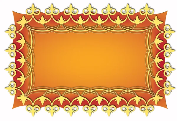 Modelo Cartão Festivo Dourado Vintage Ilustração Decorativa — Fotografia de Stock