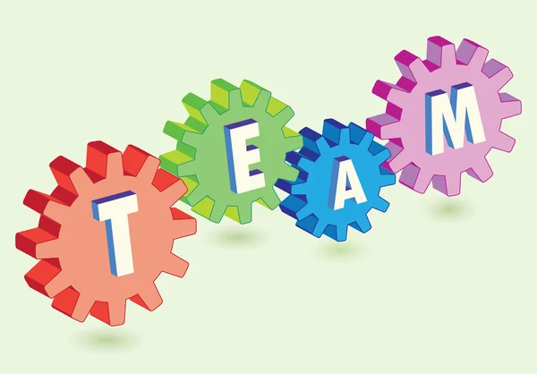 stock vector Gears as team work metaphor