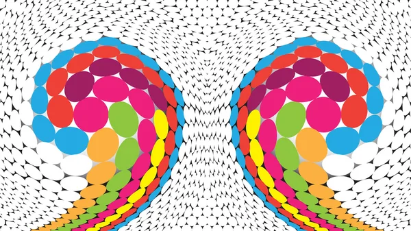 相互交织的彩色的圆圈 抽象的马赛克 矢量插画 — 图库矢量图片