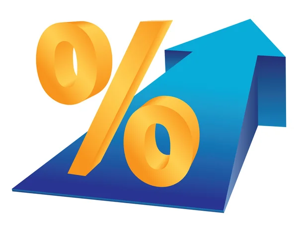 Percentage groeiende — Stockvector