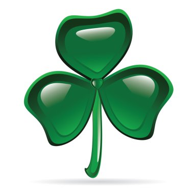 Abstract Glossy Shamrock clipart