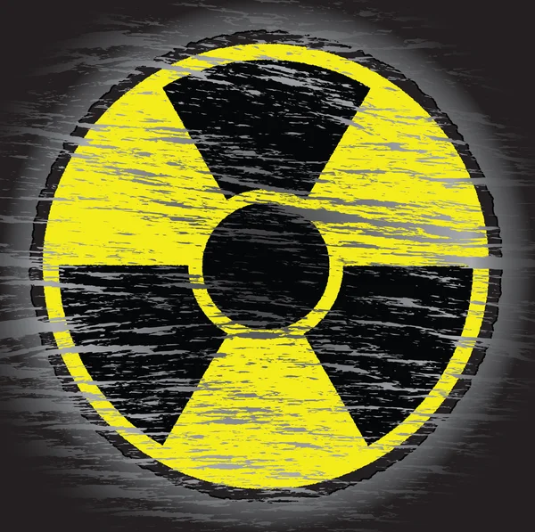 Sinal de perigo nuclear — Fotografia de Stock