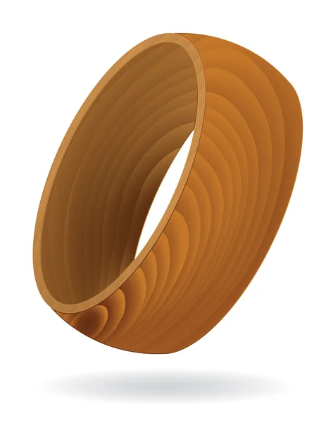 Wood grain textured Ring — Stock Vector