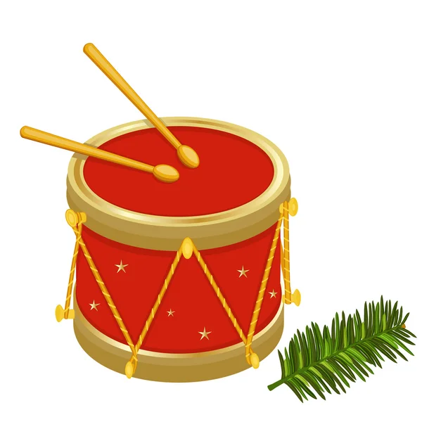 Tamburi di Natale festivi — Vettoriale Stock