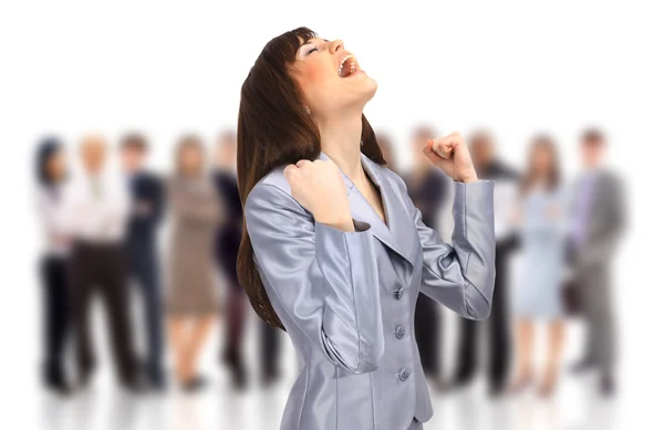 Young energetic business woman — Stock Photo, Image