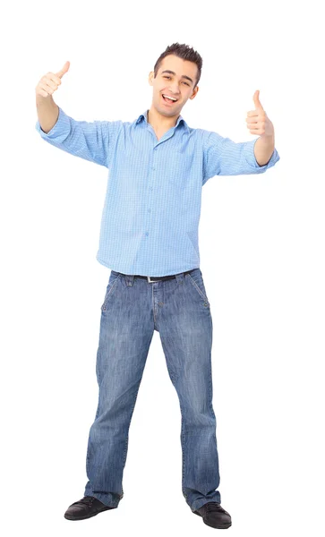 Portrait of an excited man enjoying success — Stock Photo, Image