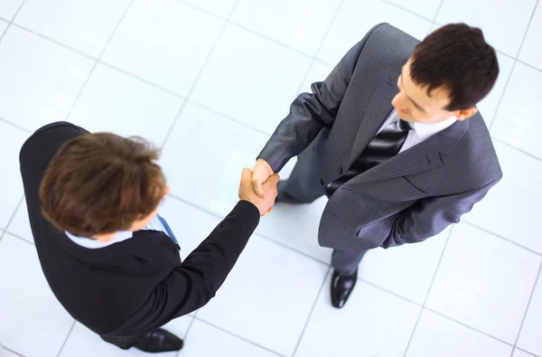 Business handshake e fiducia presi dall'alto — Foto Stock