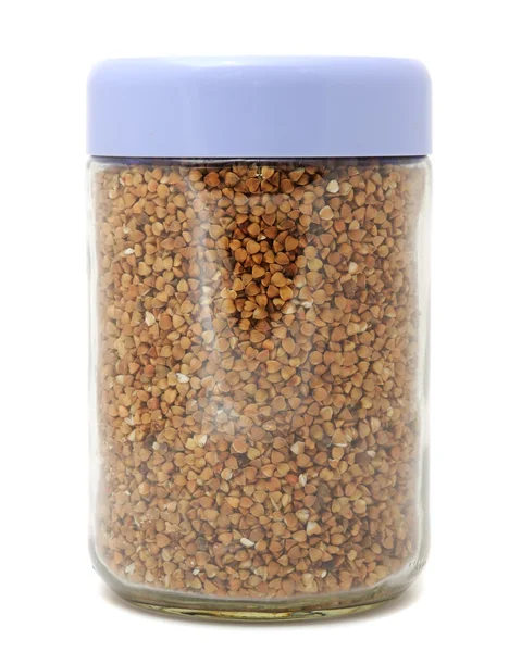 Buckwheat in Jar — Stock Photo, Image