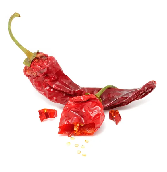 Sušené hot chili peppers — Stock fotografie