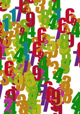 Creative Abstract Background with Numbers clipart