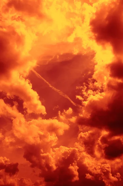 Céu ardente — Fotografia de Stock
