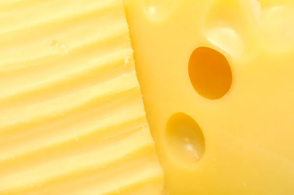 Dois pedaços de queijo — Fotografia de Stock
