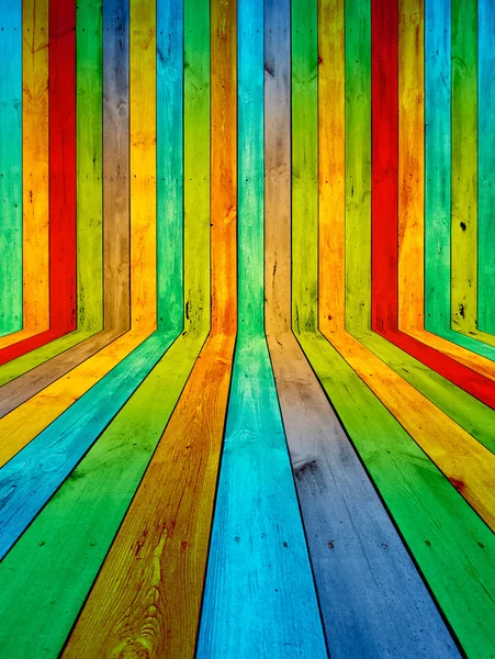 色とりどりの木造の部屋 — ストック写真