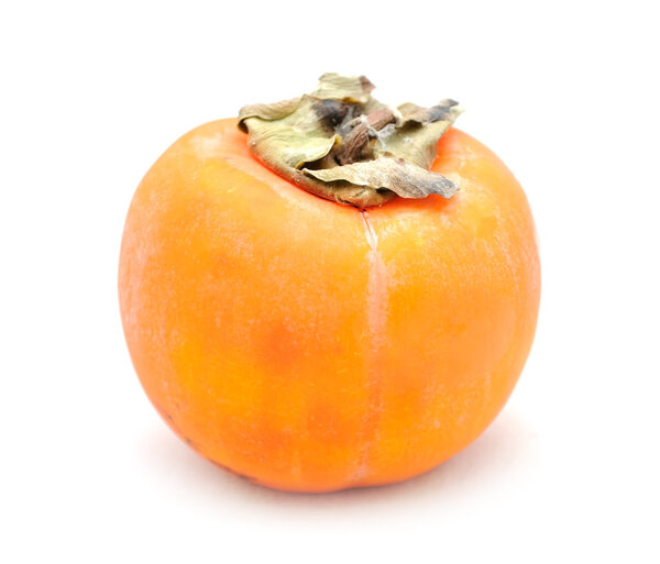 A persimmon isolated on a white background