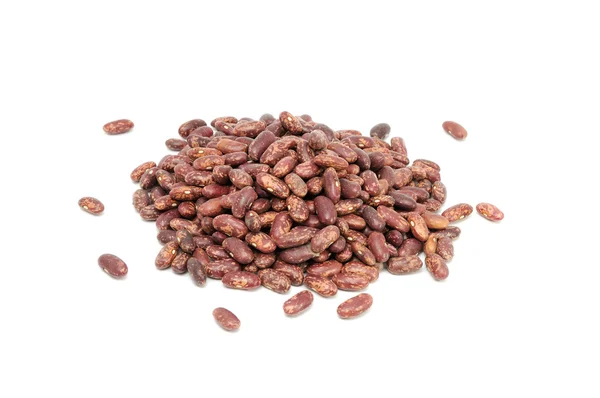 Pile Mottled Kidney Beans Isolated White Background — Stock Photo, Image