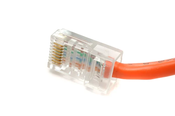 Conector de cabo Ethernet — Fotografia de Stock