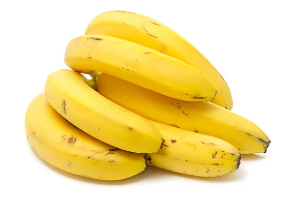 一大串香蕉被隔绝在白色背景上 — 图库照片