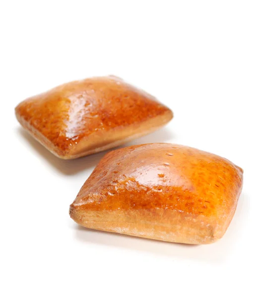 Heerlijke Gevulde Broodjes Geïsoleerd Een Witte Achtergrond — Stockfoto