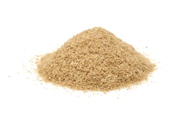 Pile of Wheat Bran Isolated on White Background clipart