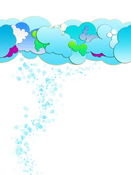 Cartoon Clouds on White — Stock Photo, Image