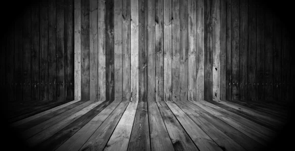 Donkere houten kamer — Stockfoto