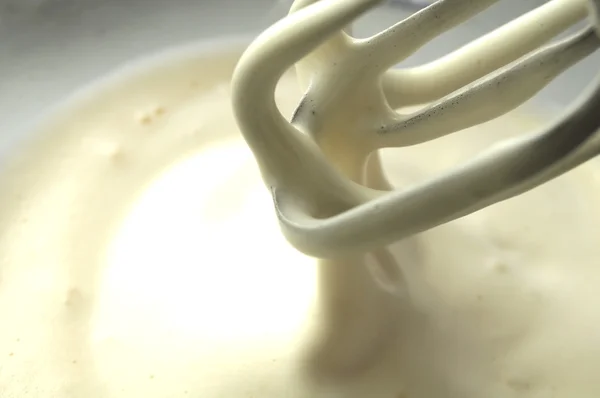 Cake Batter with Mixer Whisks — Stock Photo, Image
