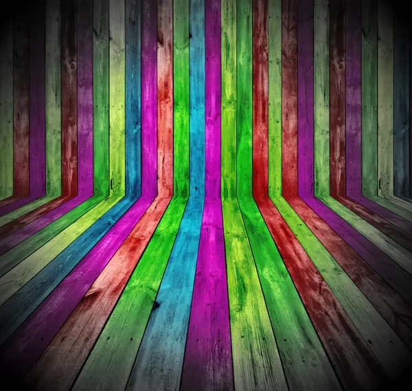 Sala de madeira vibrante — Fotografia de Stock
