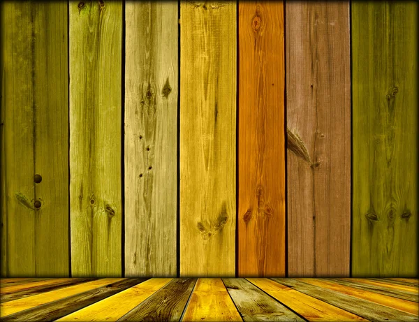 Lege houten kamer — Stockfoto