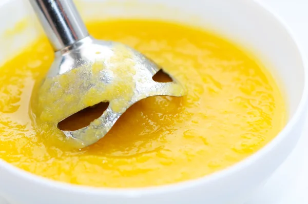 Blender with Pumpkin Puree — Stock Photo, Image