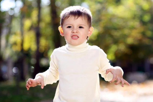 Nahaufnahme Porträt des schönen kleinen Jungen — Stockfoto