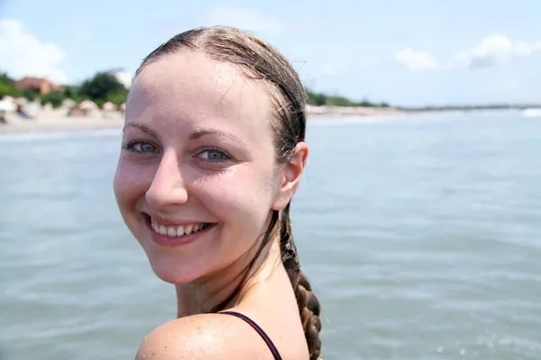 stock image Portrait of fresh young woman