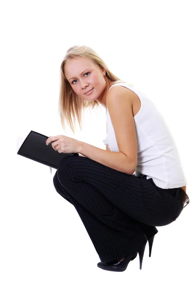 Girl with the book — Stock Photo, Image