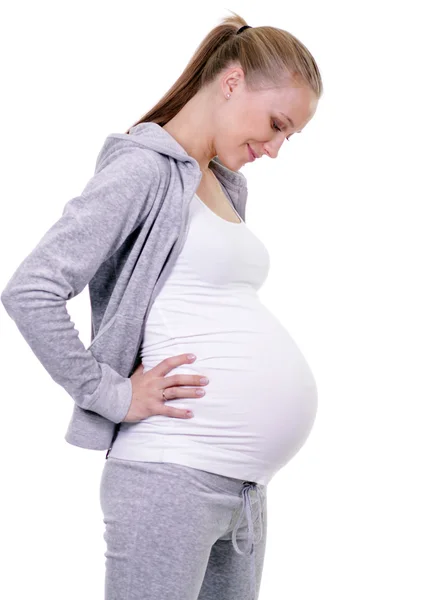 Kobieta w ciąży - w ciąży brzuch — Zdjęcie stockowe