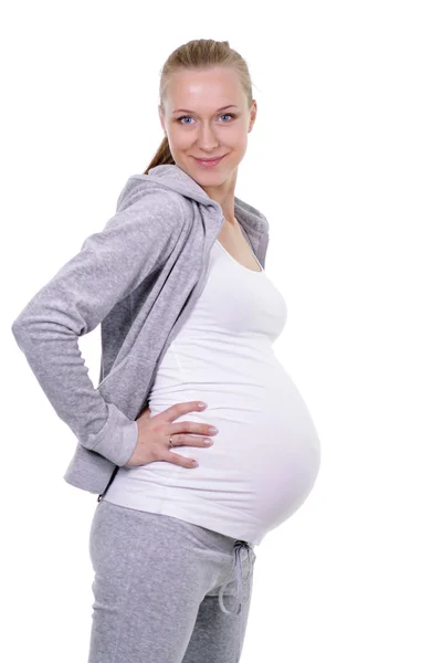 Mujer embarazada - Vientre embarazada — Foto de Stock