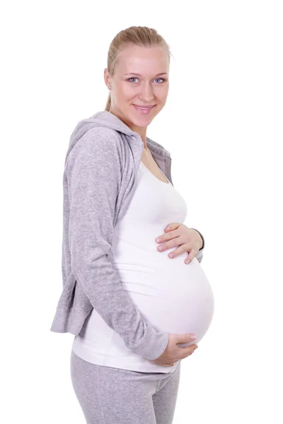Terhes nő - terhes hastánc — Stock Fotó
