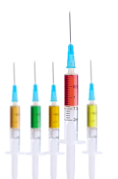 Medical Syringe White Background — Stock Photo, Image