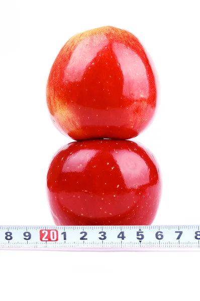 Κόκκινο μήλο φρέσκο — Φωτογραφία Αρχείου