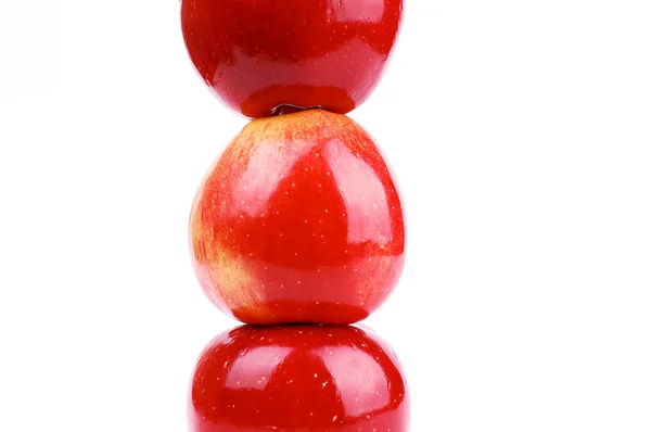 Red Fresh Apple White Background — Stock Photo, Image