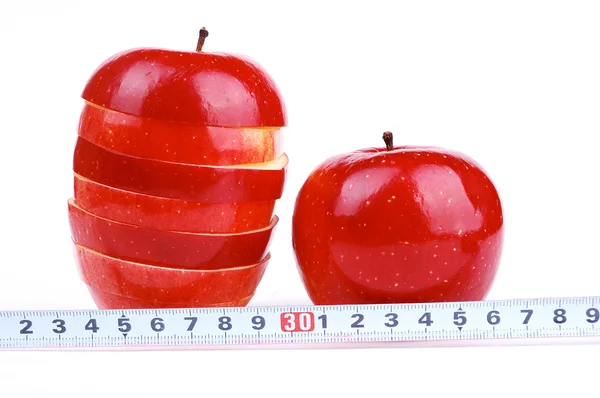 Kırmızı taze elma — Stok fotoğraf